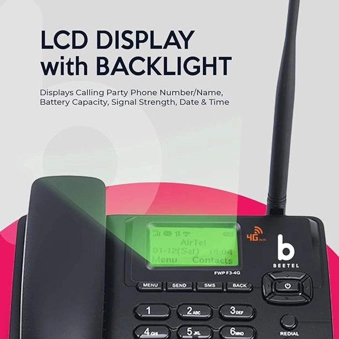Beetel Wireless Telephone Set (Black) F3-4G view 3